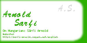 arnold sarfi business card